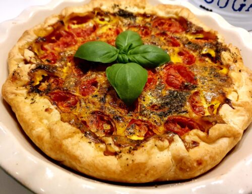 Savory Pie with Cheese & Tomatoes